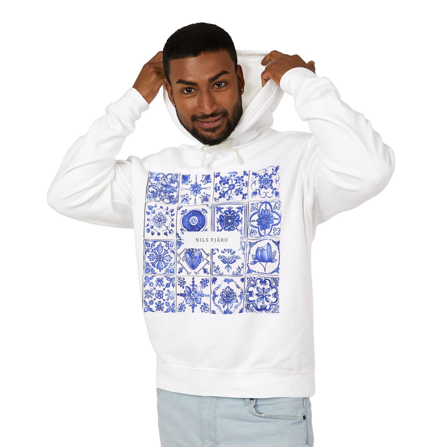Premium Lightweight Hoodie - Delftware Dutch-Style (Unisex)
