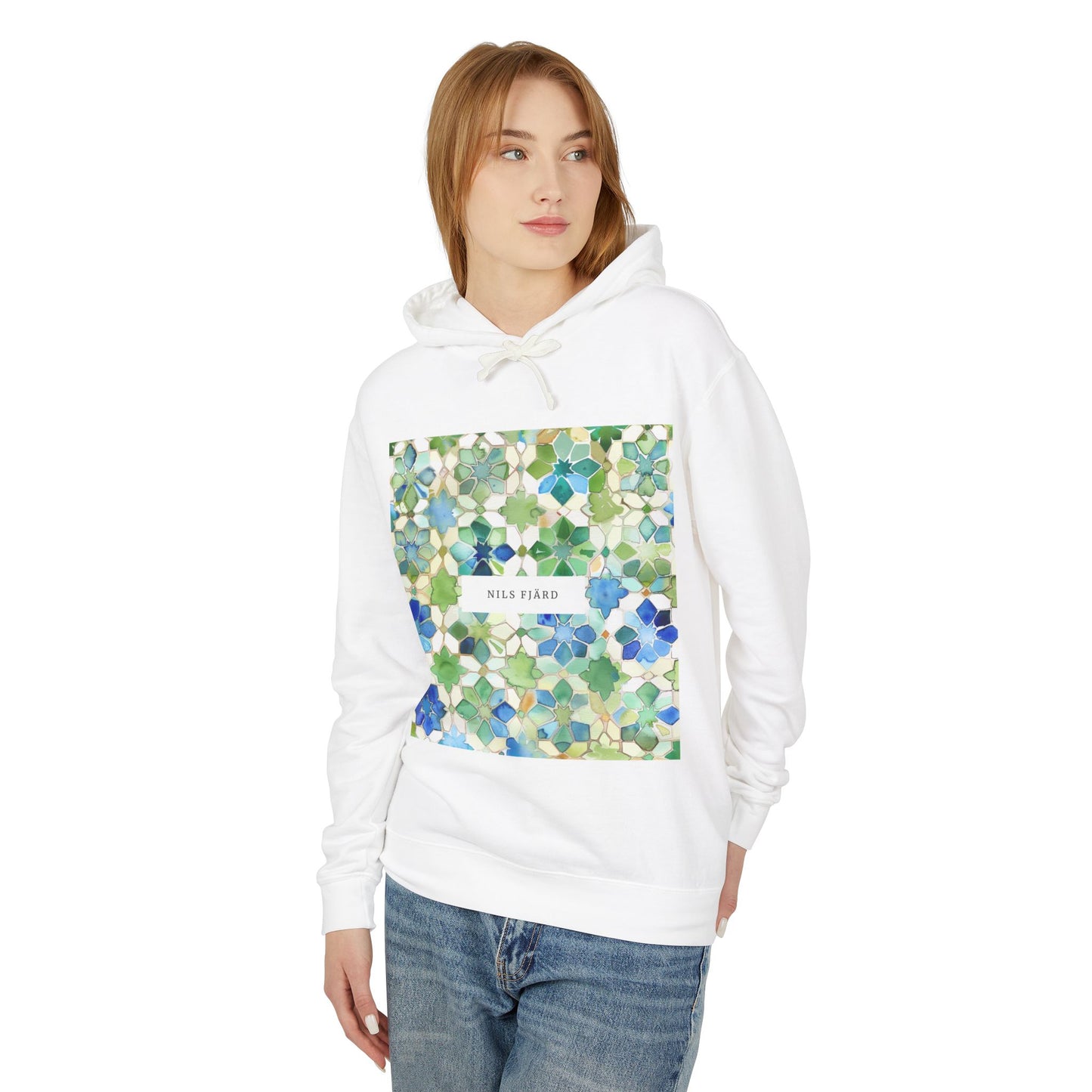 Premium Lightweight Hoodie - Zellige Moroccan-Style (Unisex)