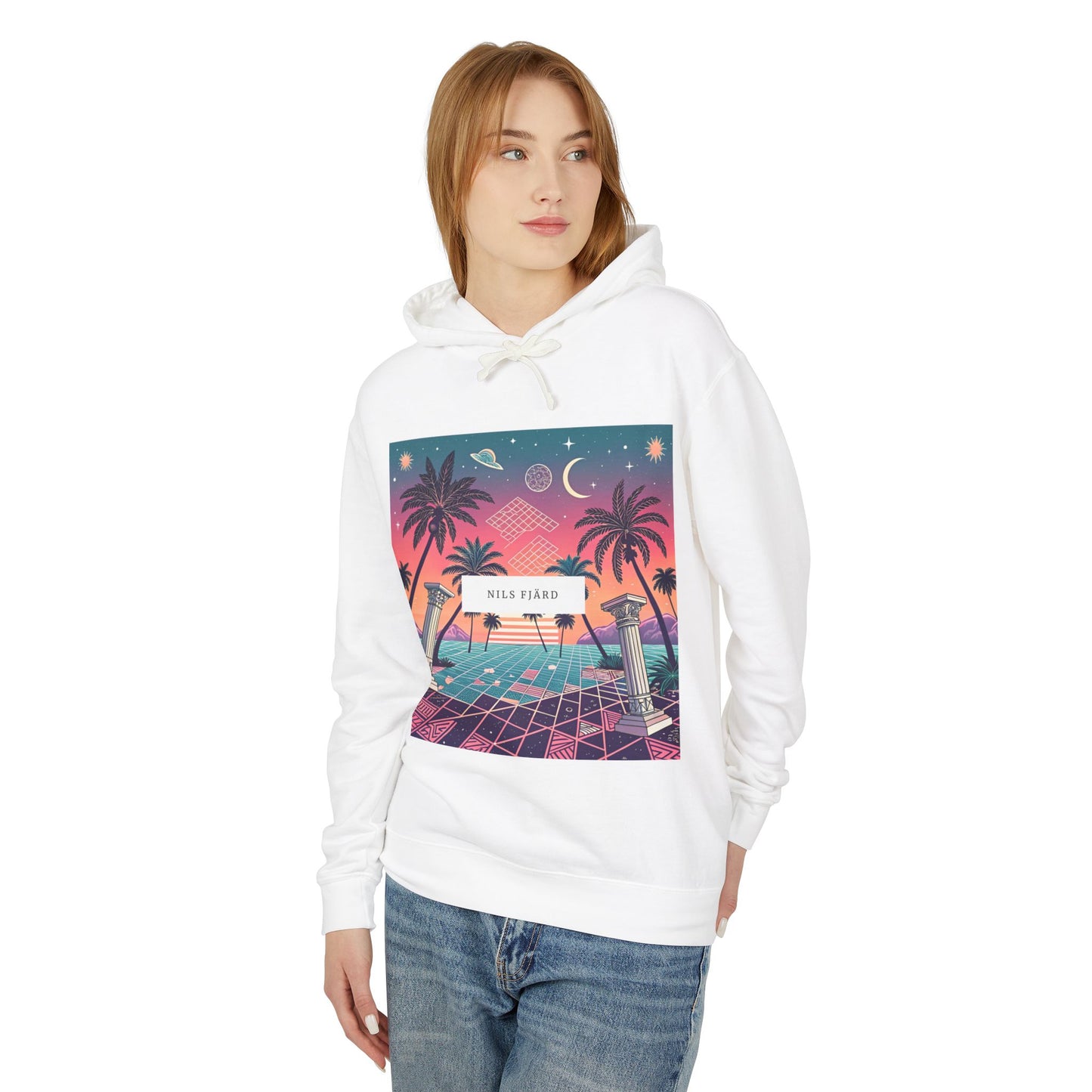 Premium Lightweight Hoodie - Digital Sunset (Unisex)