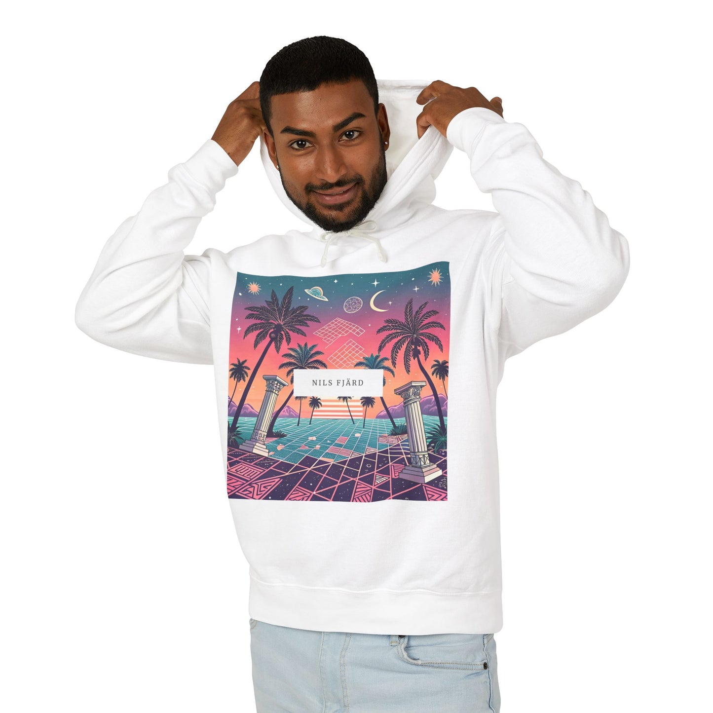Premium Lightweight Hoodie - Digital Sunset (Unisex)