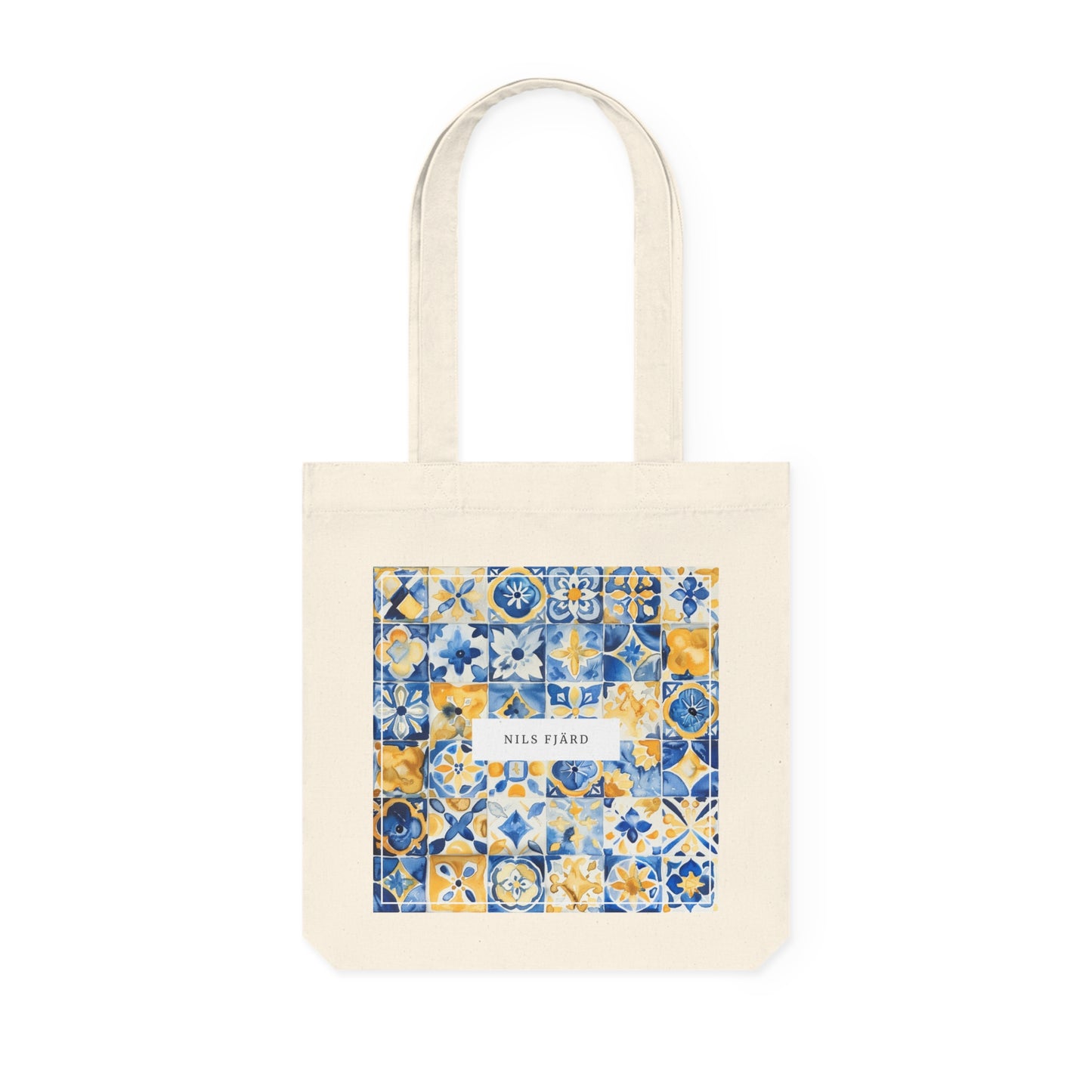 Puebla Talavera Mexican-Style Woven Tote Bag - Design No. 2