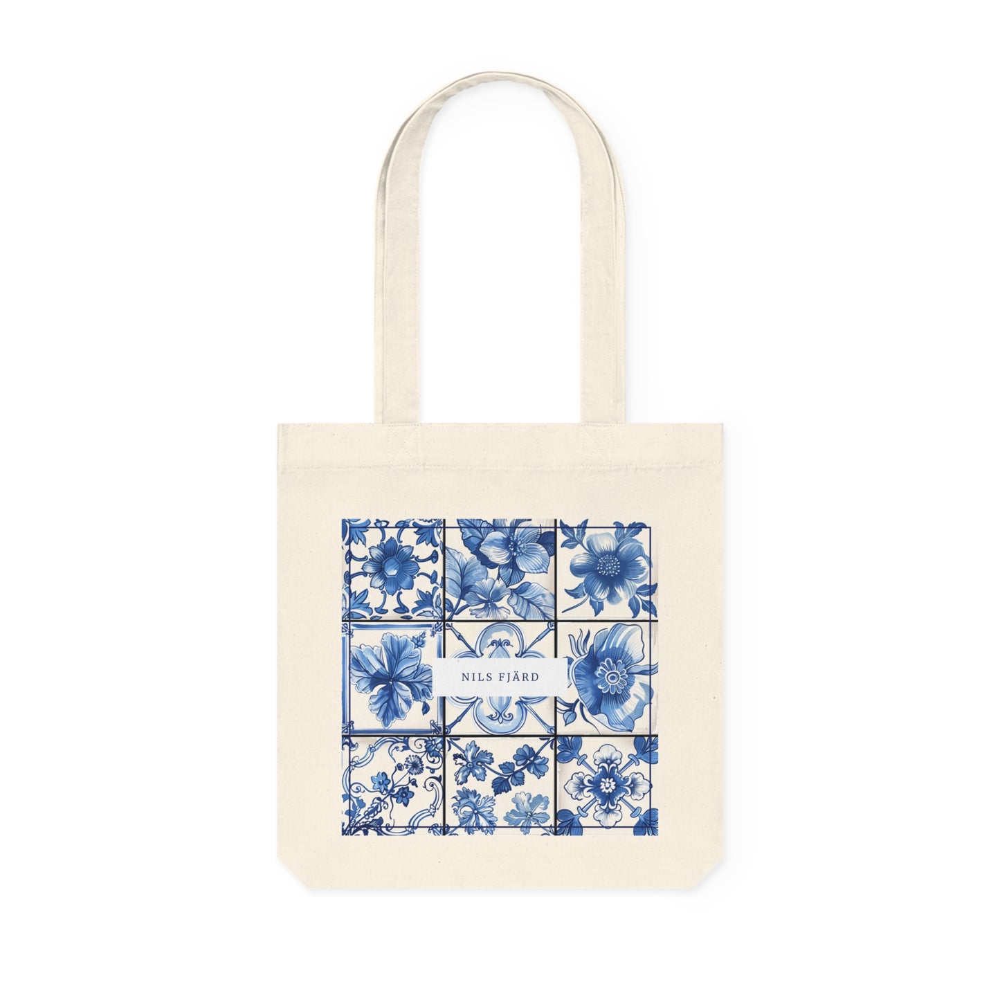 Delftware Dutch-Style Woven Tote Bag - Design No. 2