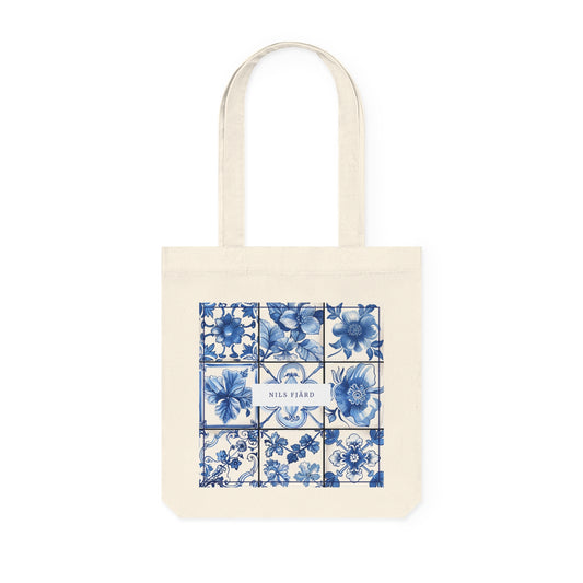 Delftware Dutch-Style Woven Tote Bag - Design No. 2