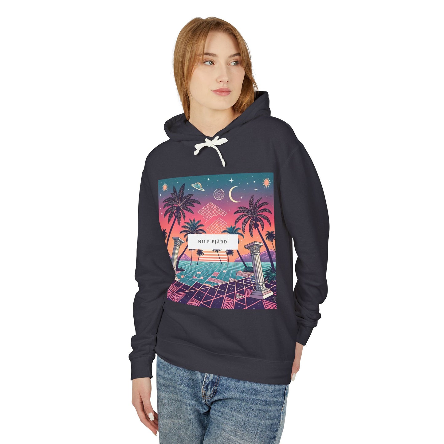 Premium Lightweight Hoodie - Digital Sunset (Unisex)
