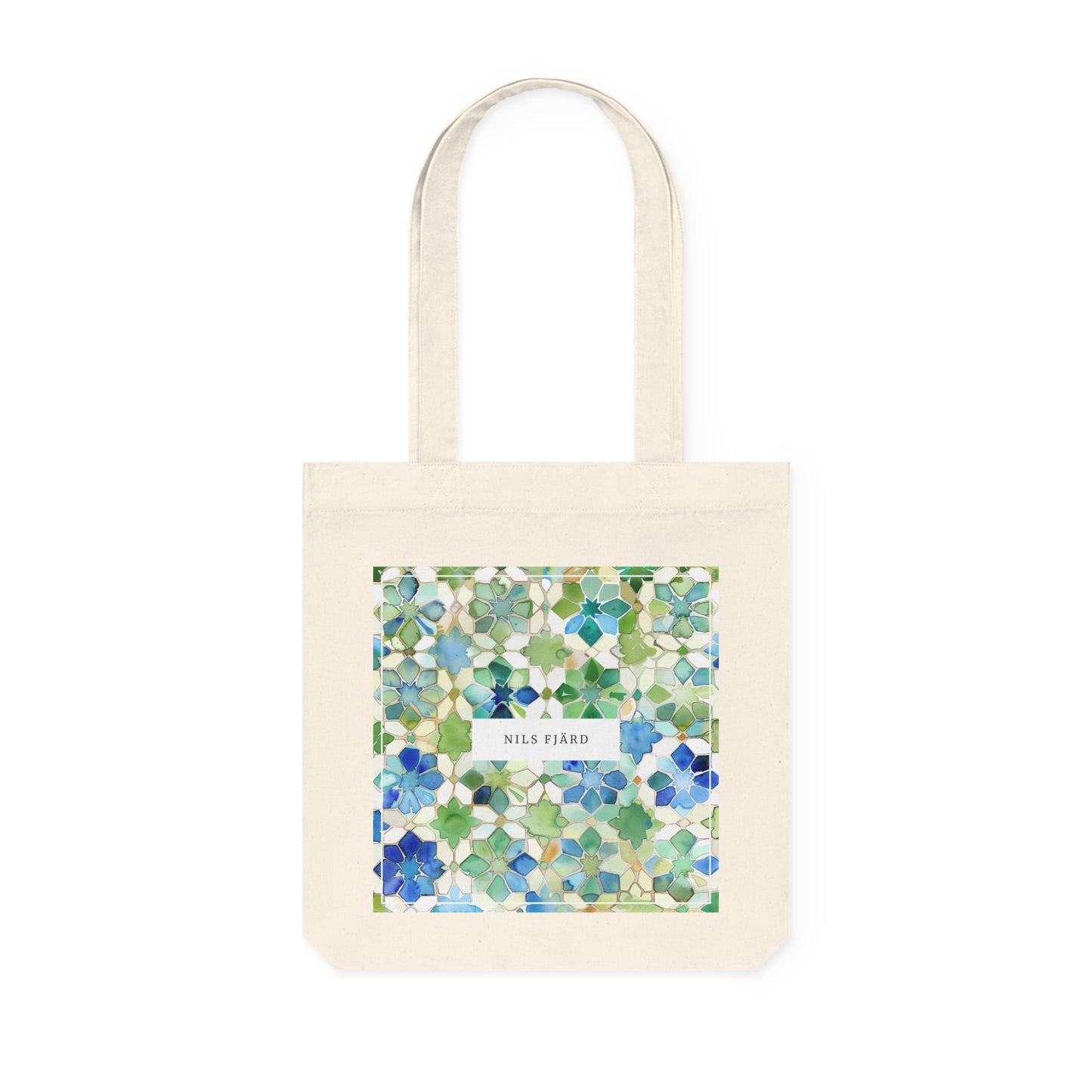 Zellige Moroccan-Style Woven Tote Bag - Design No. 2