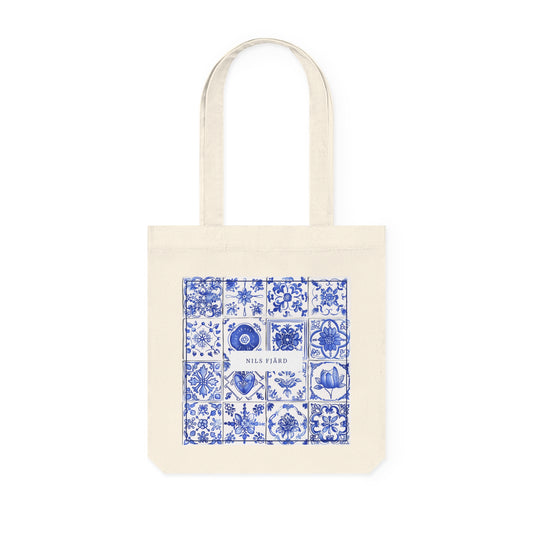 Delftware Dutch-Style Woven Tote Bag