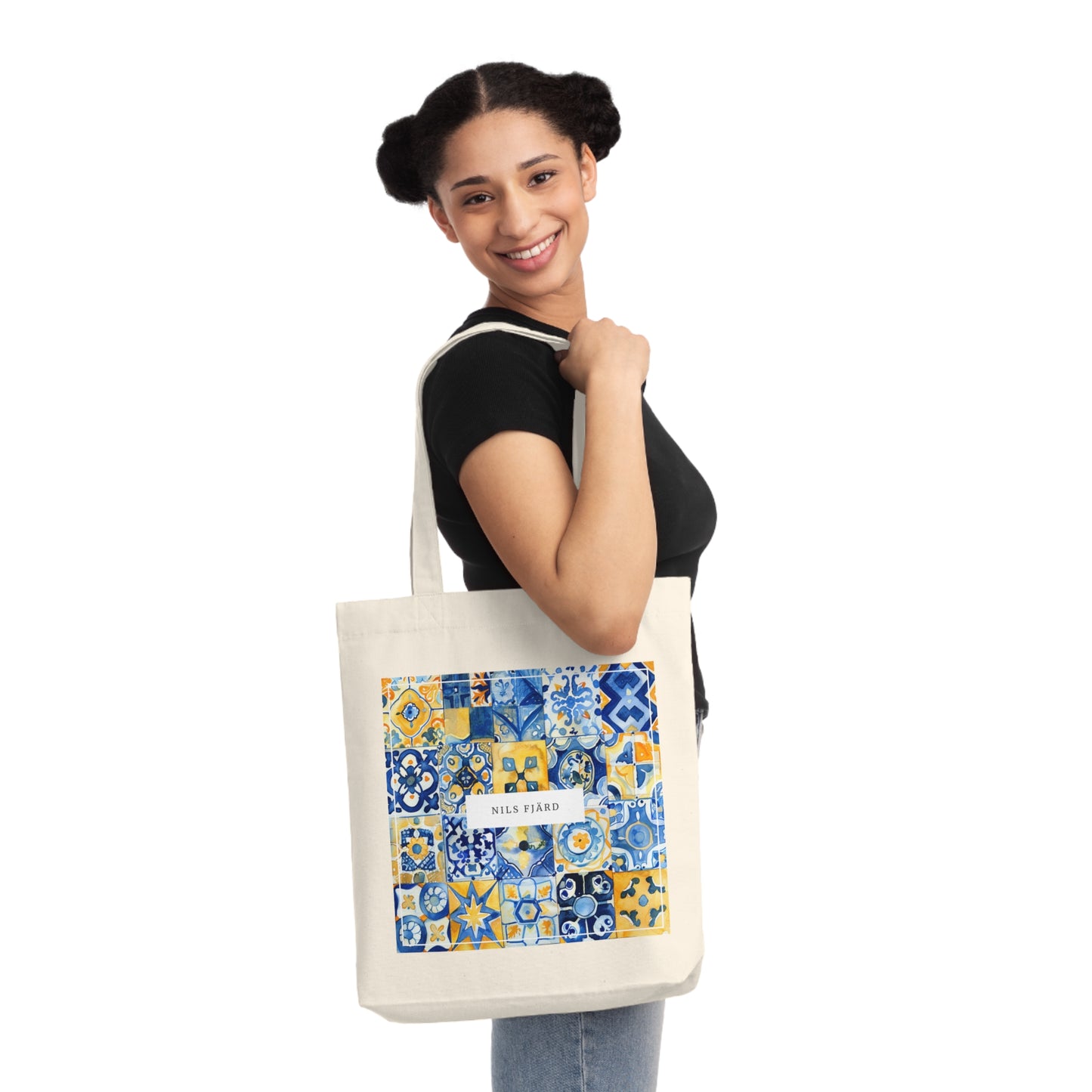 Puebla Talavera Mexican-Style Woven Tote Bag