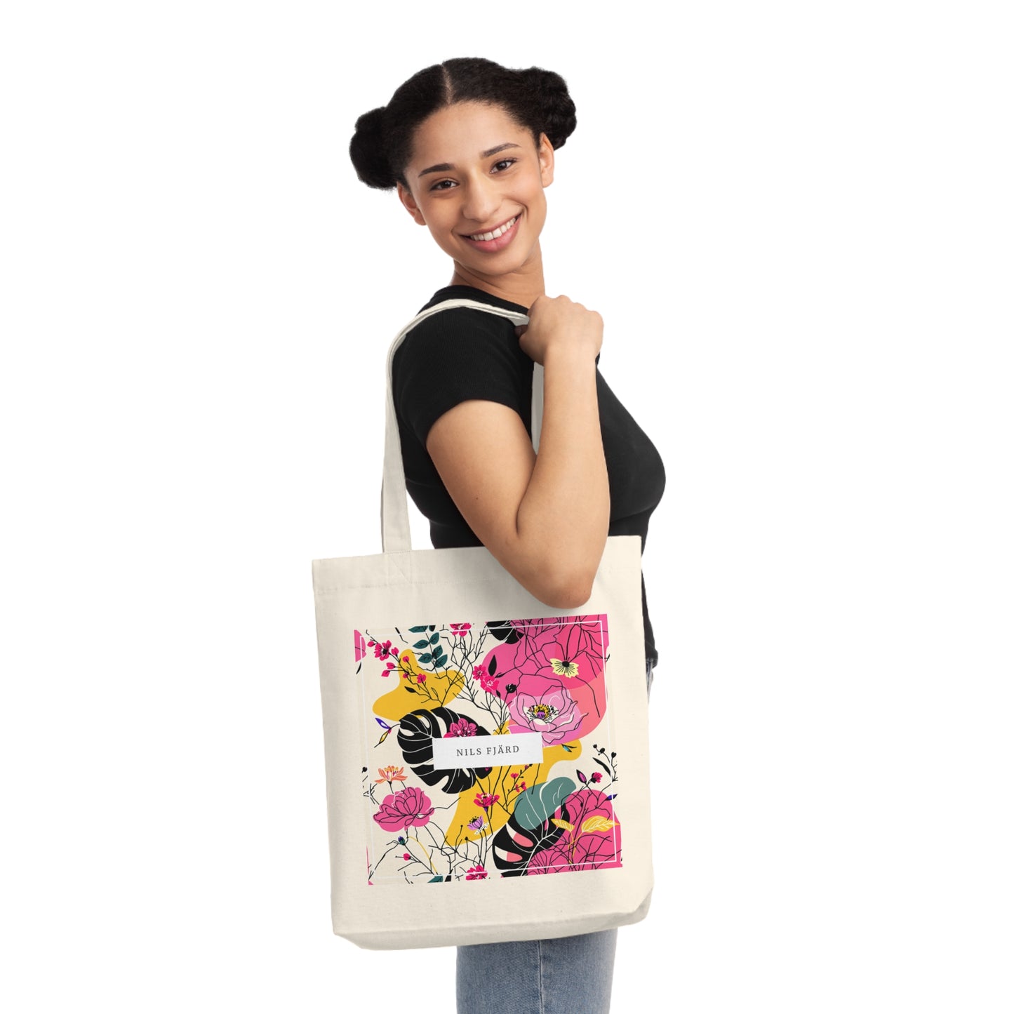 Woven Tote Bag - Botanic Pulse