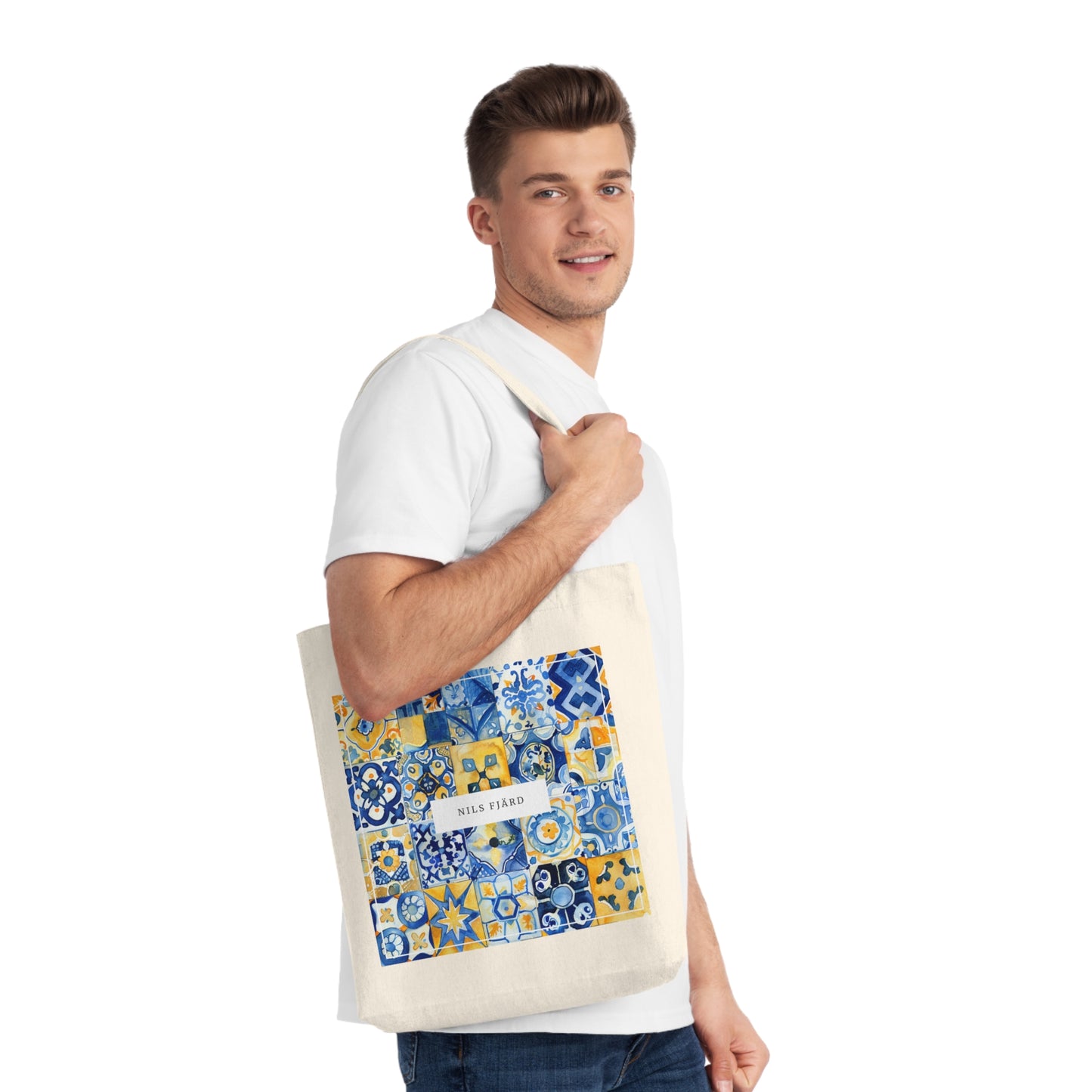 Puebla Talavera Mexican-Style Woven Tote Bag