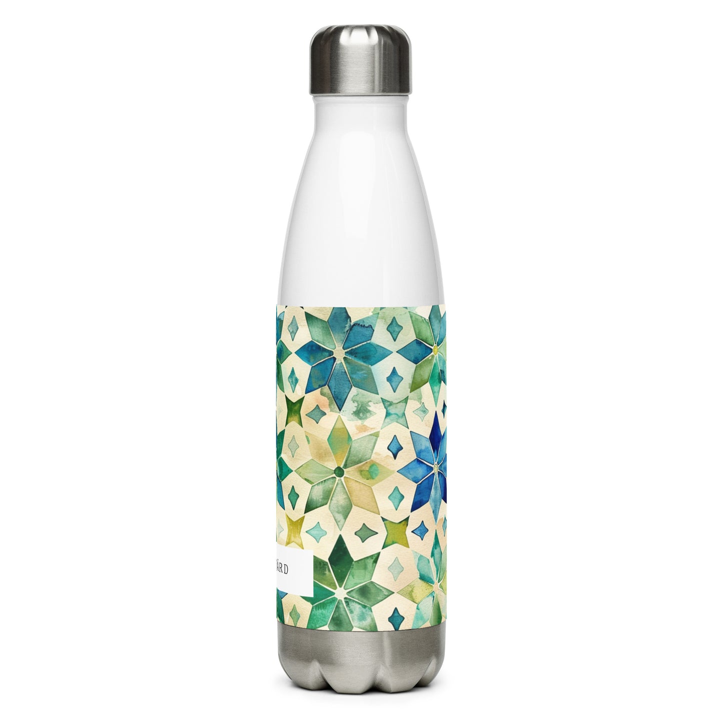 Zellige Moroccan-Style Stainless Steel Water Bottle